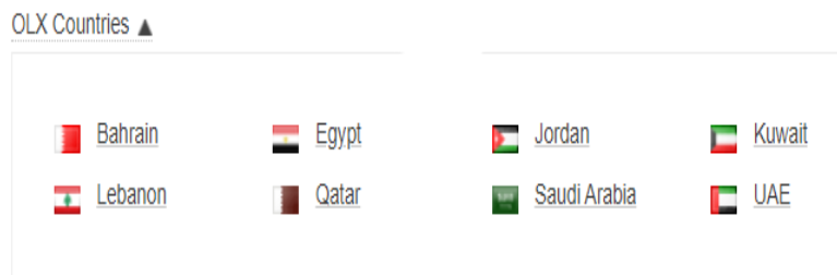 List of OLX countries across the Middle East.